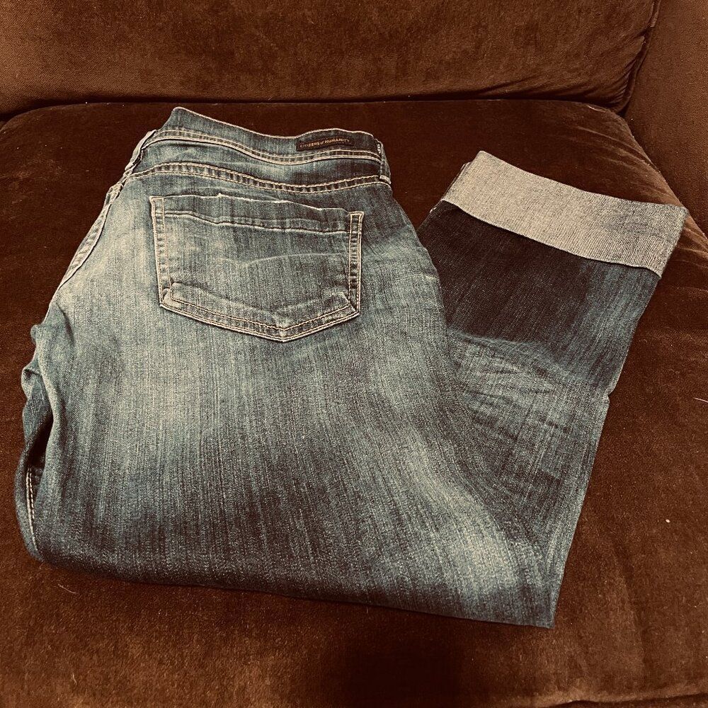 NWOT Citizens of Humanity Denim Dani Cropped Straight Leg Cuffed Jeans Size 31